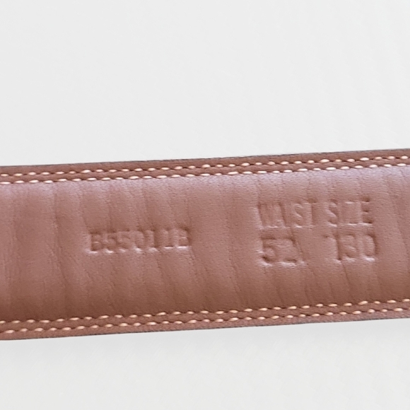 Sz 52 / 4X Roundtree & Yorke Brown Belt with Gold Buckle | Big & Tall - Picture 7 of 8